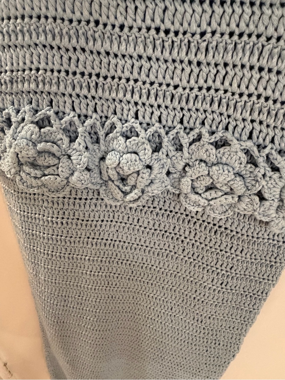 Meshki Teagan Floral Crochet Dress NWOT Blue - Picture 6 of 6